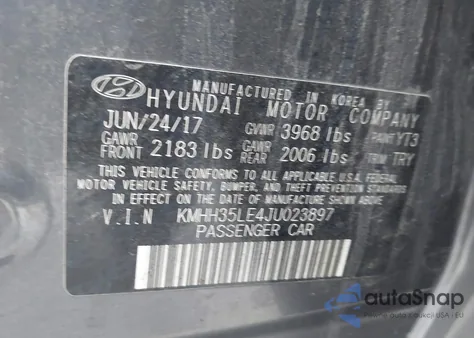 2018 Hyundai Elantra Gt from USA, damaged, VIN KMHH35LE4JU023897